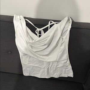 AKIRA Cream Draped and Open BackTank Top NEVER WORN